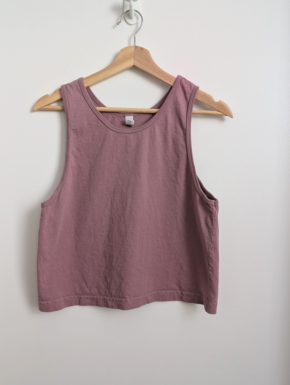 Los Angeles Apparel 6.5 Ounce Shrink Free Cropped Tank Top Size Large